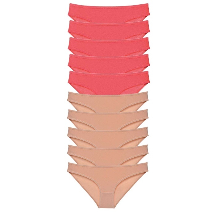 10%20adet%20Süper%20Eko%20Set%20Likralı%20Kadın%20Slip%20Külot%20Fuşya%20Ten