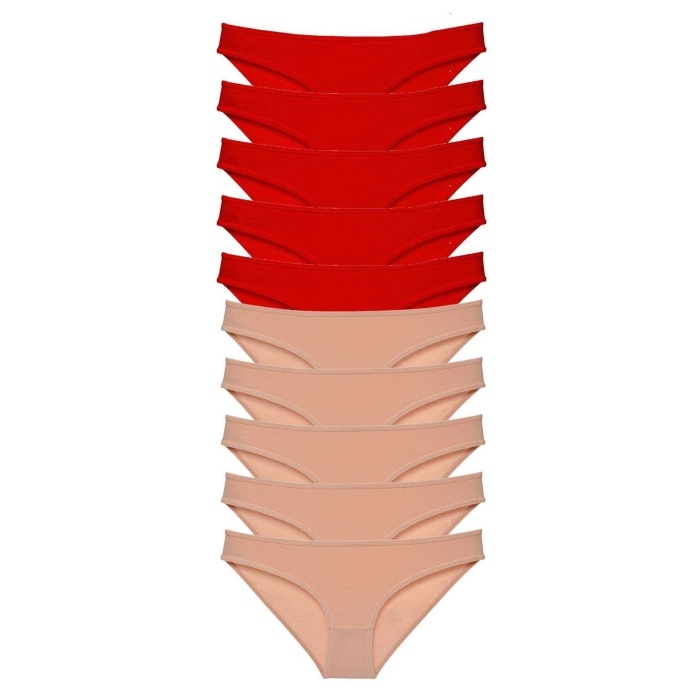 10%20adet%20Eko%20Set%20Likralı%20Kadın%20Slip%20Külot%20Kırmızı%20Ten