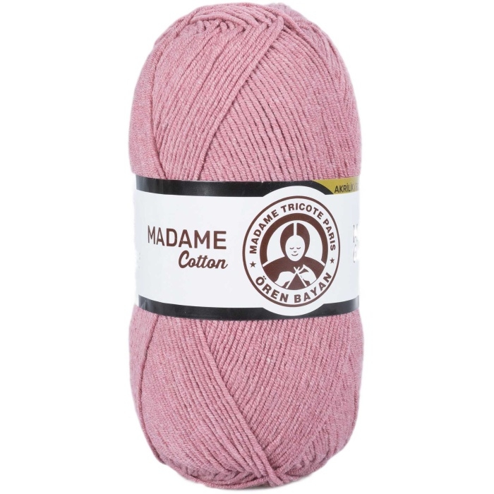 Madame%20Cotton%20El%20Örgü%20İpi%20Yünü%20100%20gr%20024%20Gül%20Kurusu