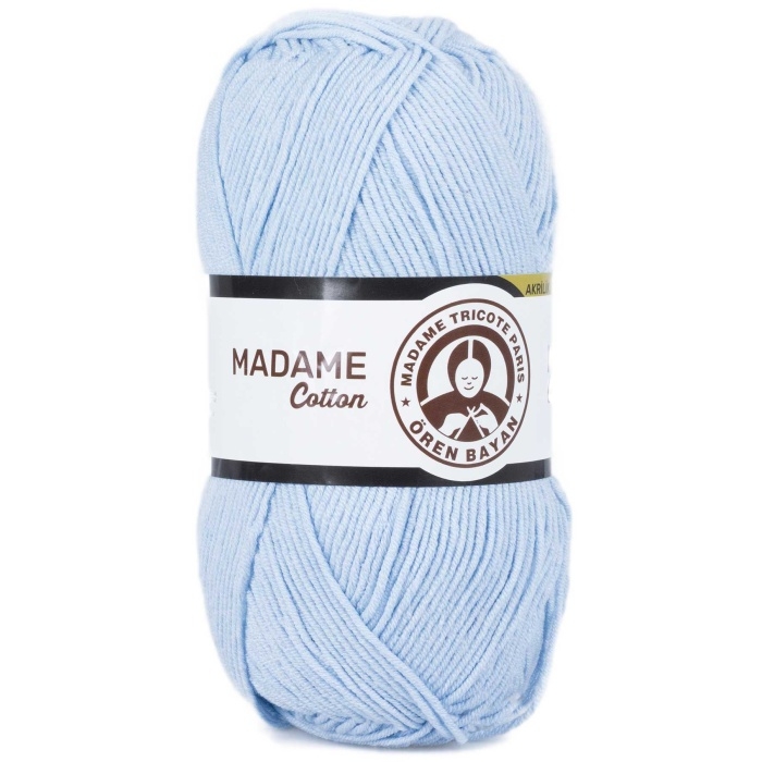 Madame%20Cotton%20El%20Örgü%20İpi%20Yünü%20100%20gr%20014%20Bebe%20Mavi