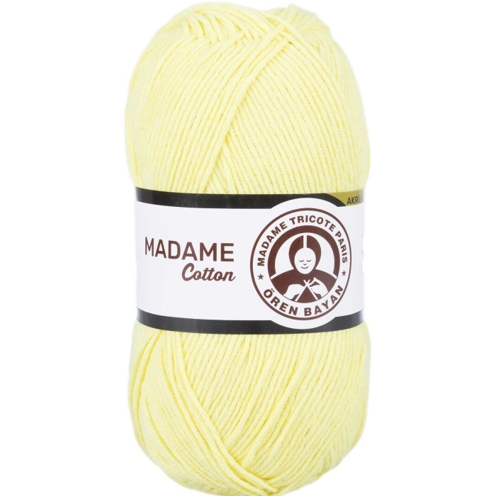 Madame%20Cotton%20El%20Örgü%20İpi%20Yünü%20100%20gr%20006%20Açık%20Sarı