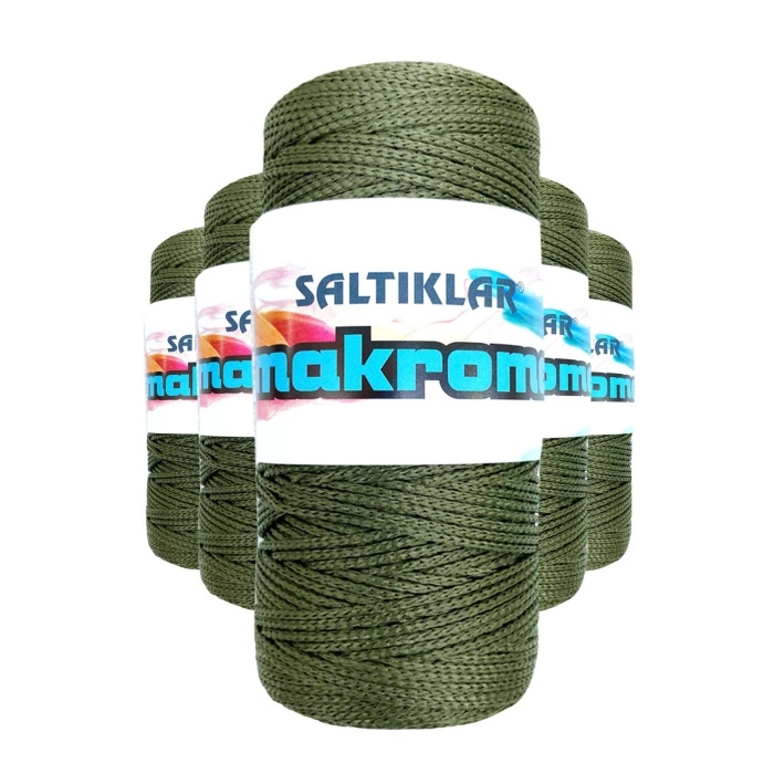 5%20Adet%20Polyester%20Makrome%20İpi%202860%20Haki%20Yeşil%20100%20gr