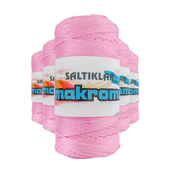 5%20Adet%20Polyester%20Makrome%20İpi%201545%20Pembe%20100%20gr