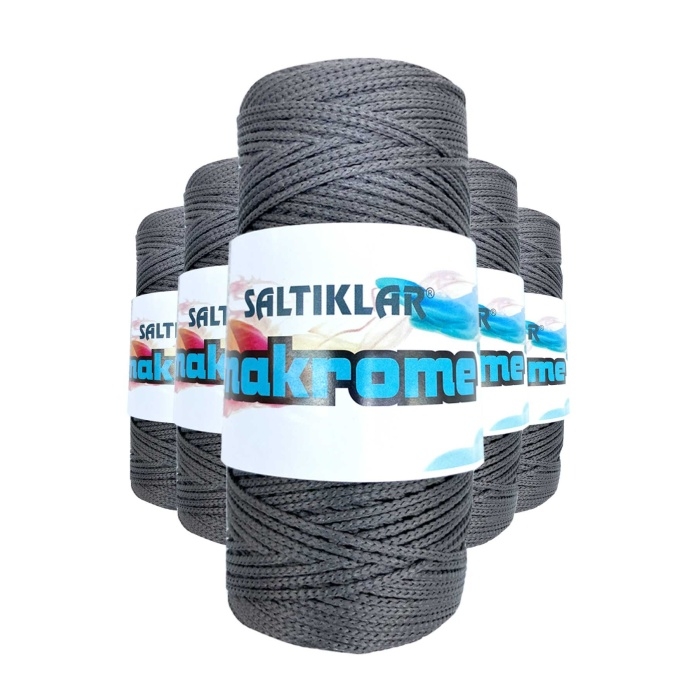 5%20Adet%20Polyester%20Makrome%20İpi%20420%20Koyu%20Gri%20100%20gr