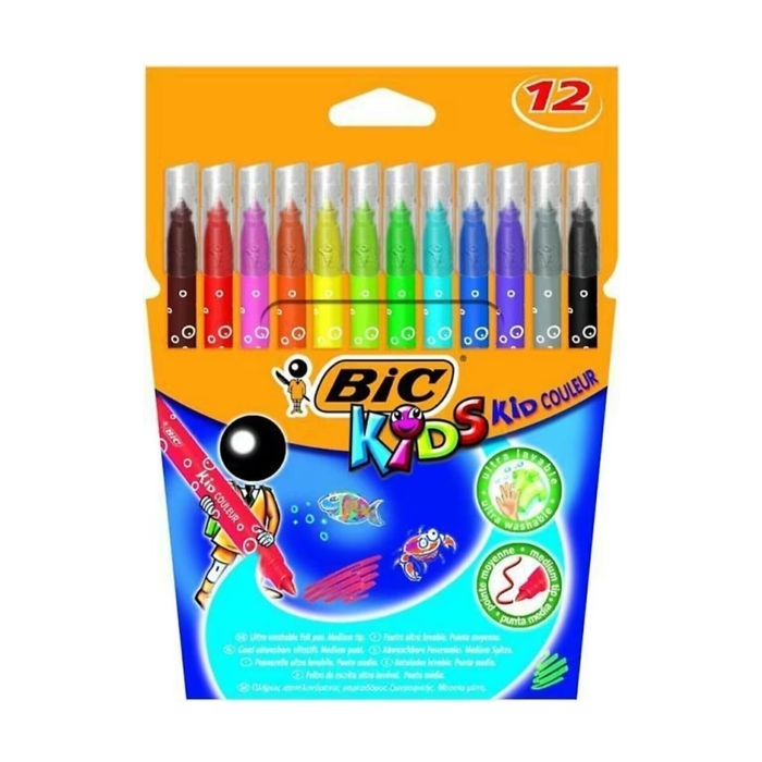 Bic%20Kid%20Couleur%2012%20Renk%20Keçeli%20Boya%20Kalemi