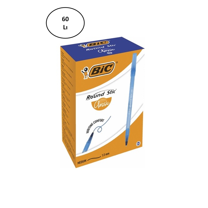 Bic%20Round%20Stic%20Tükenmez%20Kalem%20Mavi%2060’lı