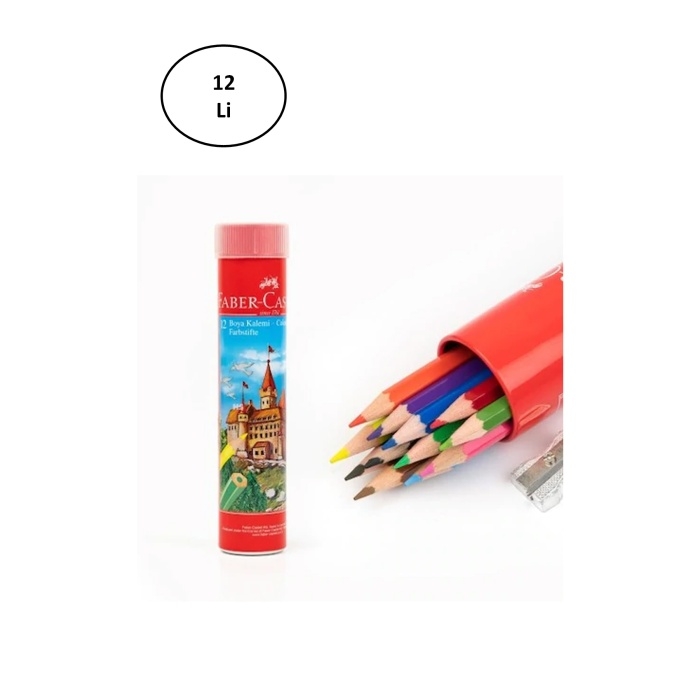 Faber%20Castell%20Metal%20Tüpte%20Boya%20Kalemi%2012%20Renk%2012’li