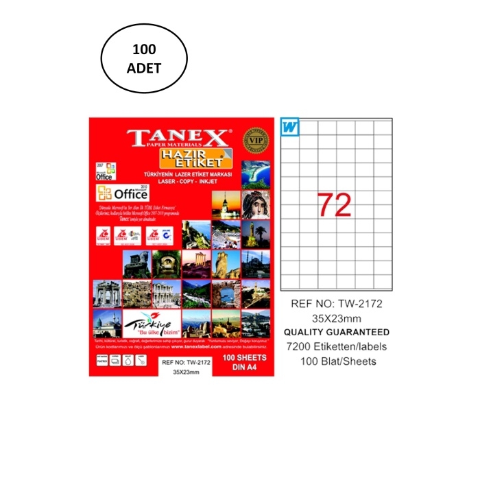 Tanex%20Tw-2172%20Lazer%20Etiket%2035X23%20Mm%20100%20Lü