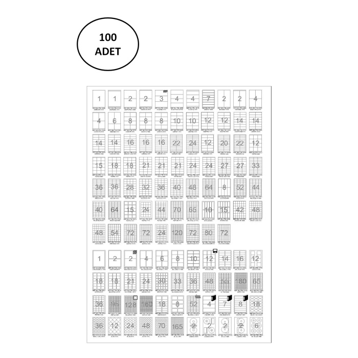 Tanex%20TW-2100%20210x280%20mm%20100’lü%20Paket%20Kuşe%20Laser%20Etiket