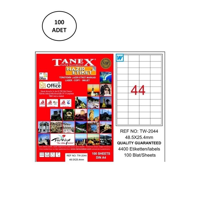 Tanex%20Tw-2044%20Lazer%20Etiket%2048X25%20Mm%20100%20Lü