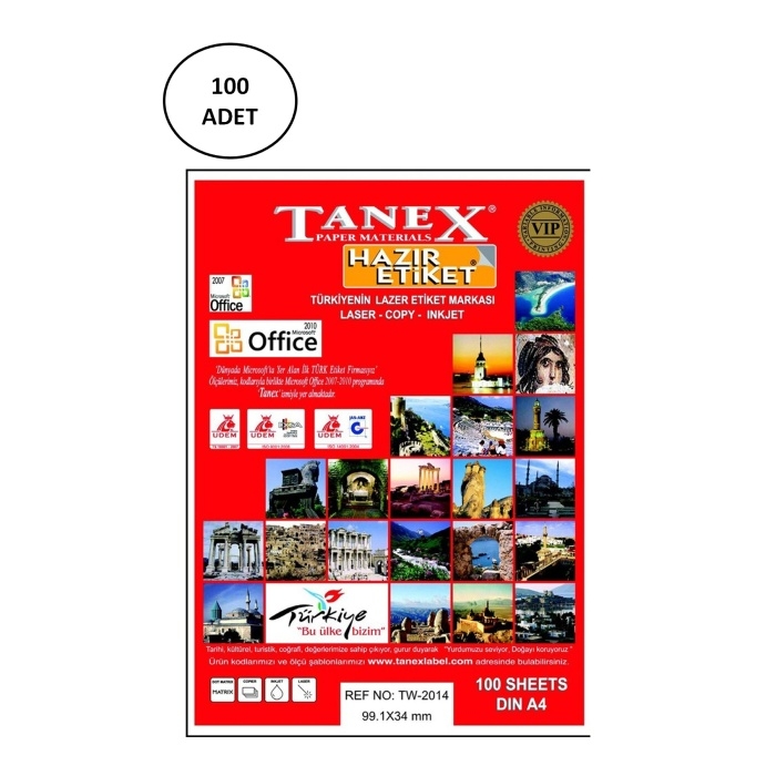 Tanex%20Tw-2016%2099,1x34%20Mm%20Lazer%20Etiket%20100%20Adet