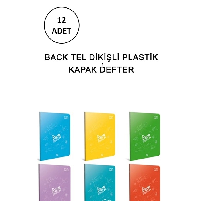 BACK%20Tel%20Dikişli%20Plastik%20Kapak%20Defter%20A5%2060%20Yaprak%20Çizgili