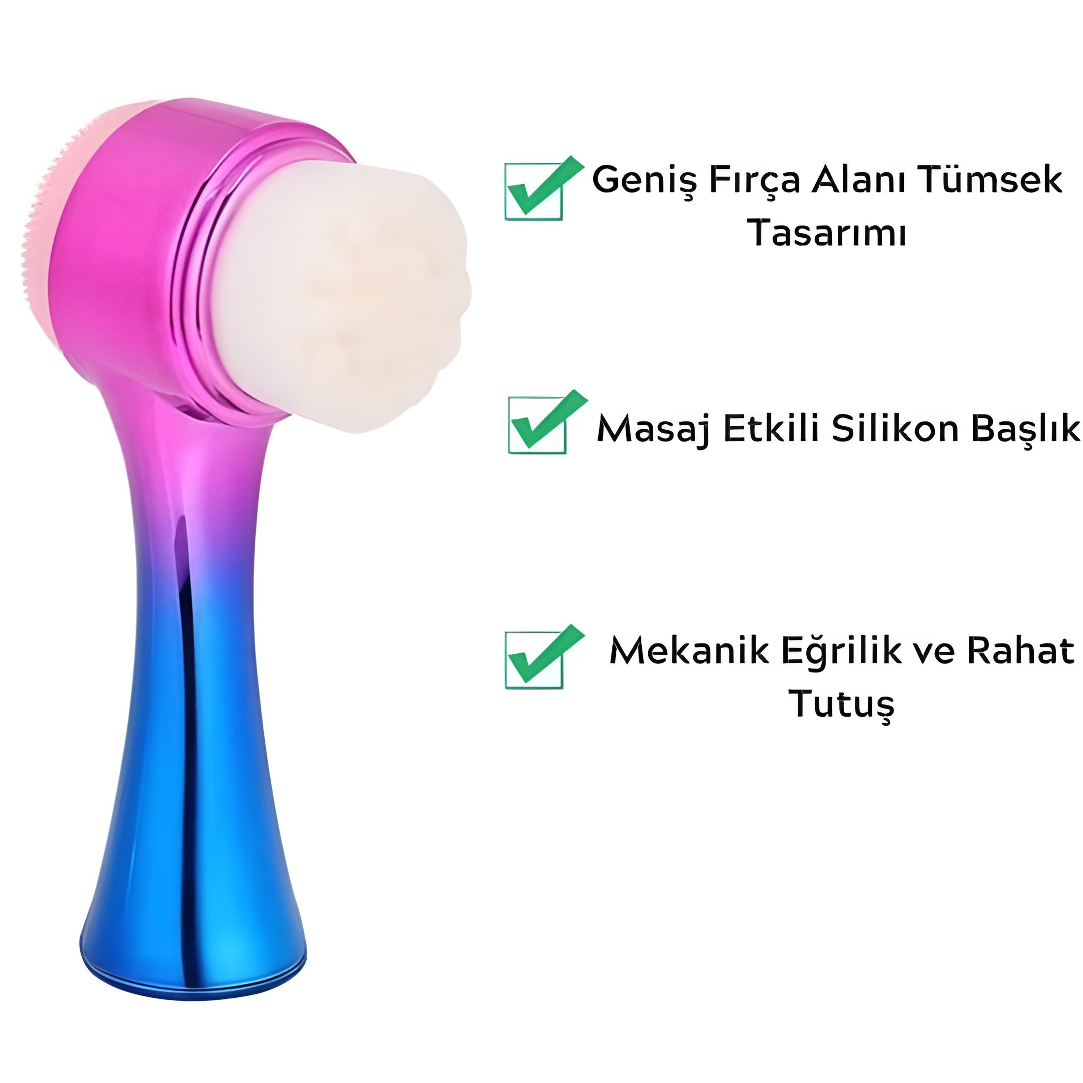 Çift%20İşlevli%20Renkli%20Cilt%20Yüz%20Temizleme%20Fırçası%20Peeling%20Masaj%20Etkili%20Gözenek%20Temizleyici%20Alet