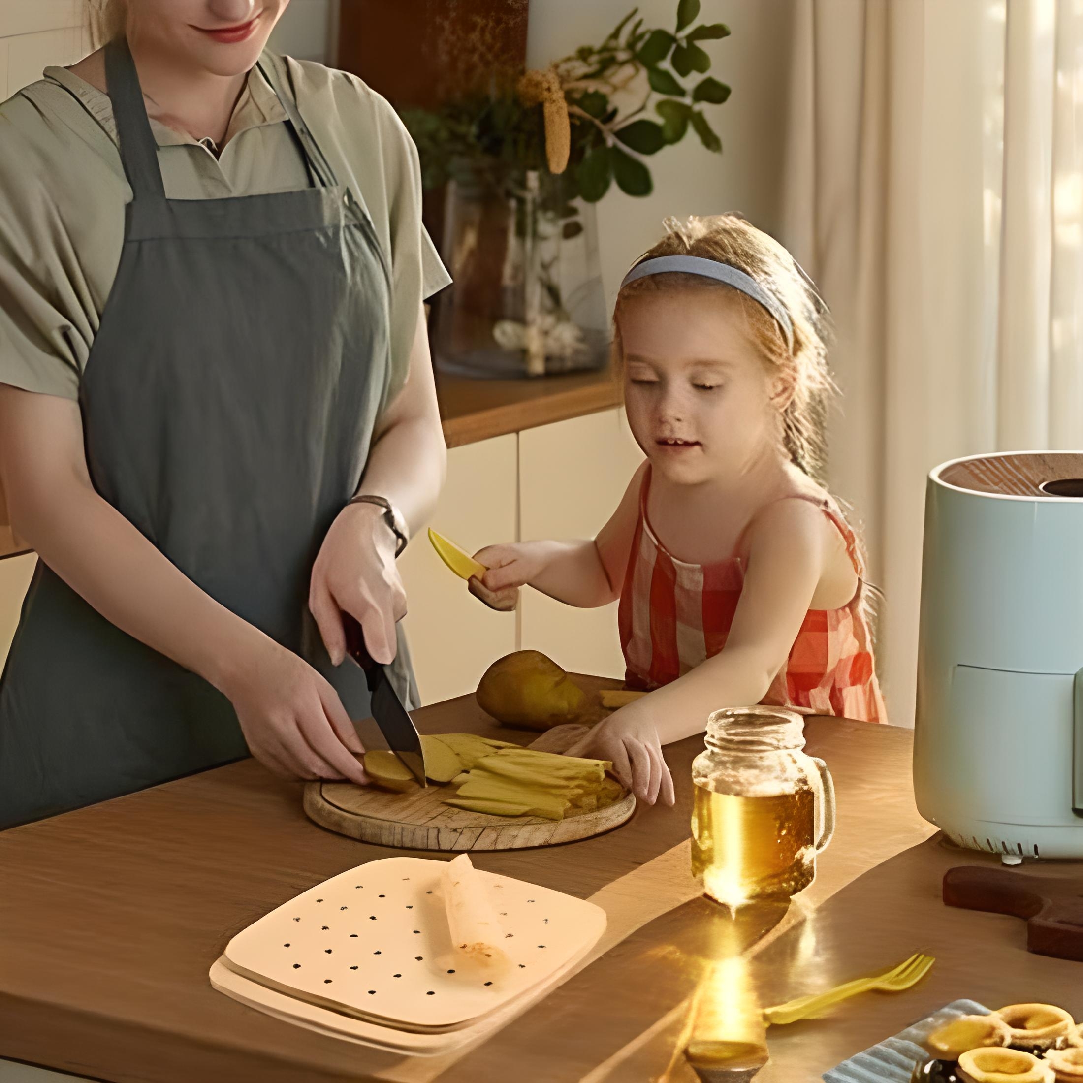 100%20Adet%20Air%20Fryer%20Pişirme%20Kağıdı%20Tek%20Kullanımlık%20Hava%20Fritöz%20Yağ%20Geçirmez%20Yapışmaz