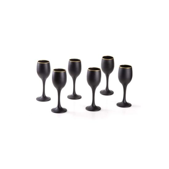 grappa-mat-siyah-ayakli-kahve-yani-su-bardagi-premium-6-li-set-kadeh-125cc-x-6-adet