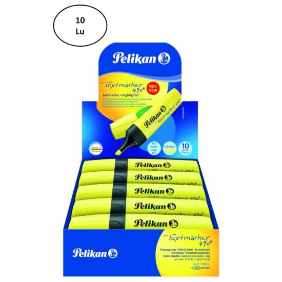 pelikan-490-fosforlu-isaretleme-kalemi-sari-10-lu