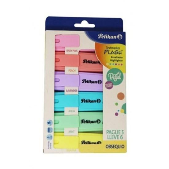 pelikan-fosforlu-kalem-isaret-kalemi-pastel-6-renk