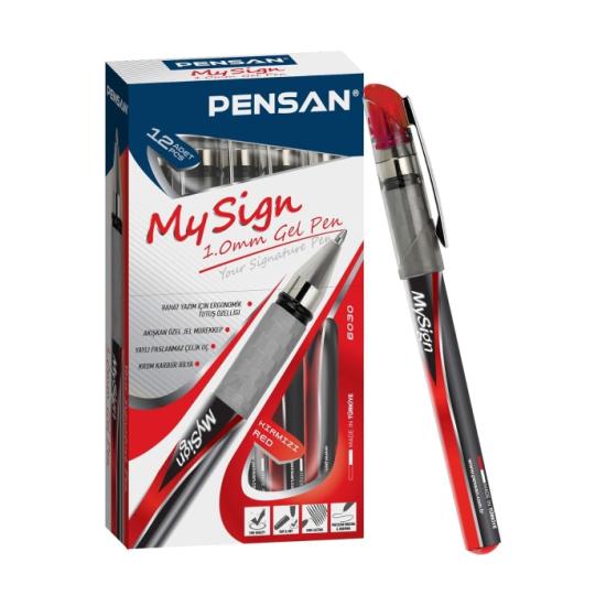 pensan-my-sign-jel-roller-kalem-kirmizi-1mm-12-li