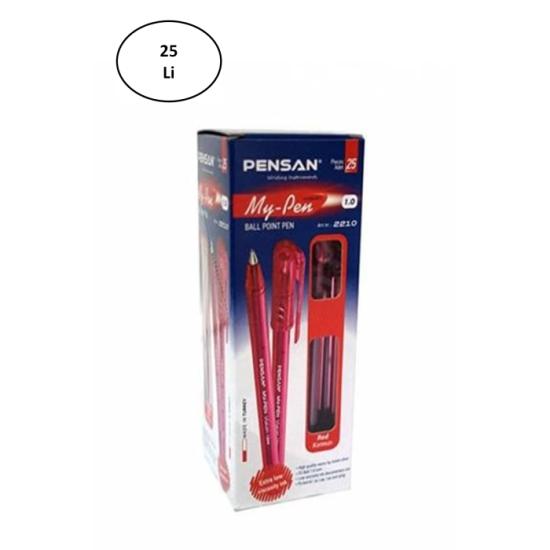 pensan-pe02210tkki-my-pen-tukenmez-kalem-kirmizi-25-li