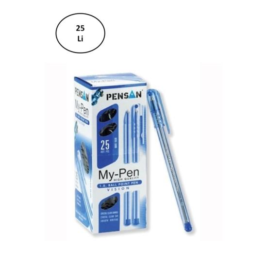 pensan-tukenmez-kalem-my-pen-1-mm-mavi-25-li