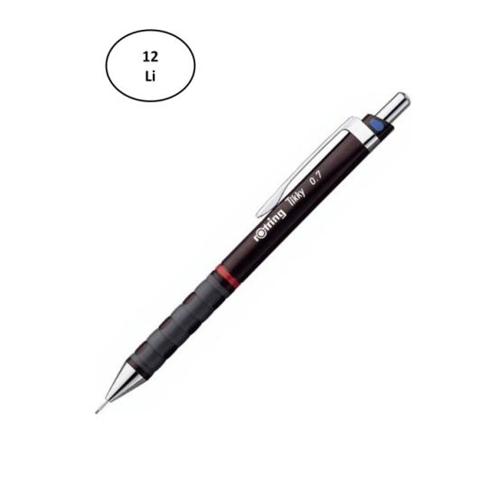 rotring-tikky-ii-versatil-bordo-0-7-mm-12-li