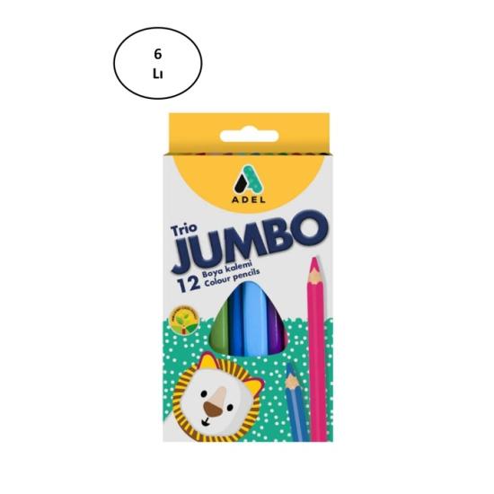 adel-boya-kalemi-jumbo-ucgen-tam-boy-12-renk-6-li