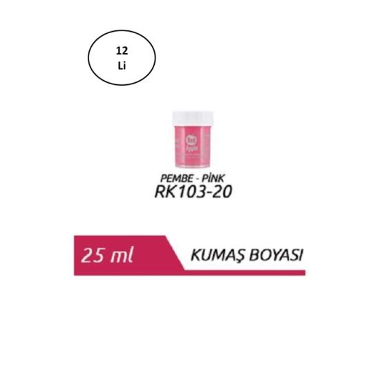 red-apple-kumas-boyasi-25-ml-pembe-12-li