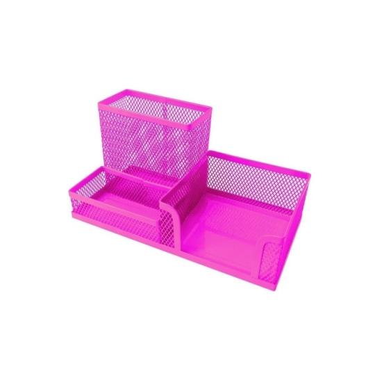 gipta-metal-masa-seti-3-gozlu-organizer-pembe