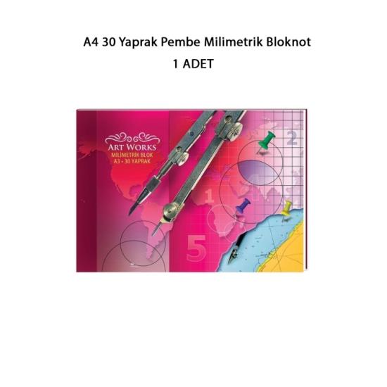 a4-30-yaprak-pembe-milimetrik-bloknot