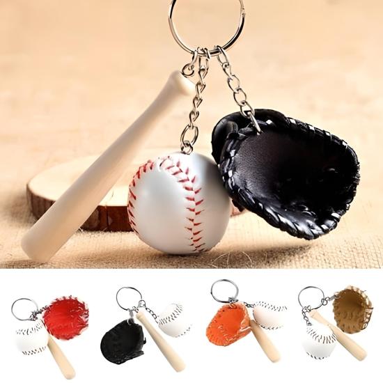 Gerçekçi-Beyzbol-Tasarımlı-Şık-Anahtarlık-Kolye-Çanta-Süsü-Baseball-Keychain