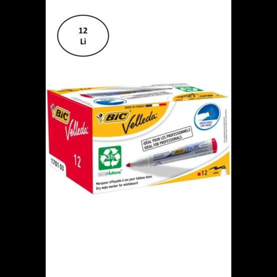 bic-velleda-1701-eco-yuvarlak-uc-beyaz-tahta-kalemi-kirmizi-12-li-kutu